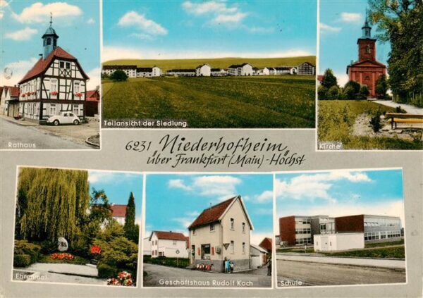 Niederhofheim Hoechst Hoechst Frankfurt Main Rathaus Siedlung Kirche Ehrenmal Ge