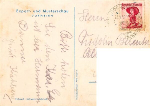 Dornbirn Vorarlberg AT Export- und Musterschau Kuenstlerkarte – Bild 2