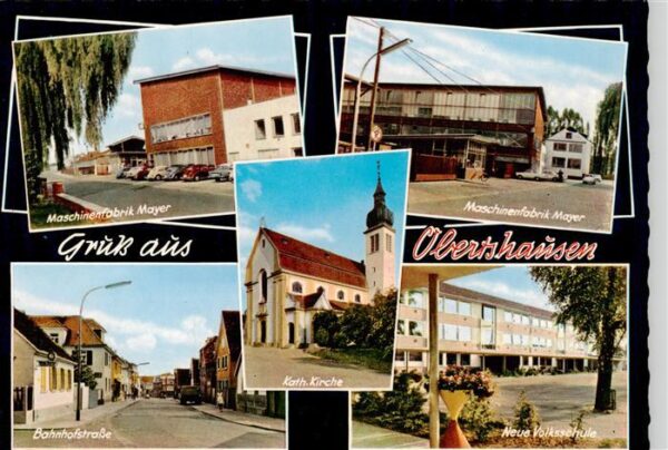 Obertshausen Maschinenfabrik Mayer Bahnhofstrasse Kath Kirche Neue Volksschule