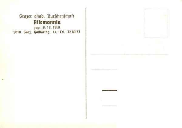 Graz  Steiermark AT Grazer akad Burschenschaft Allemannia Wappen – Bild 2