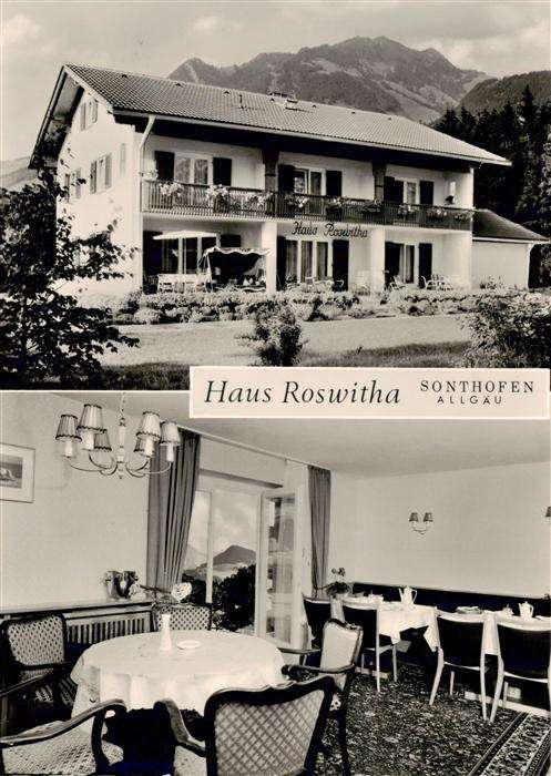 Sonthofen  Oberallgaeu Haus Roswitha Gaststube