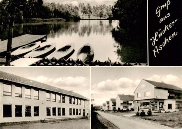 Huecker-Aschen Spenge NRW Bootsliegeplatz Weiher Schule Siedlung