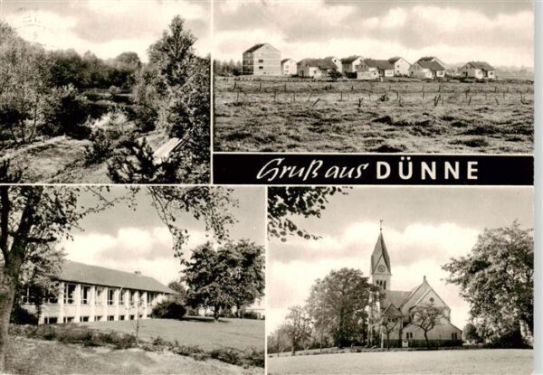 Duenne Buende Panorama Schule Kirche