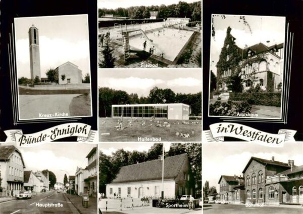 Ennigloh Buende Kreuz Kirche Freibad Hallenbad Amtshaus Haputstrasse Sportheim B