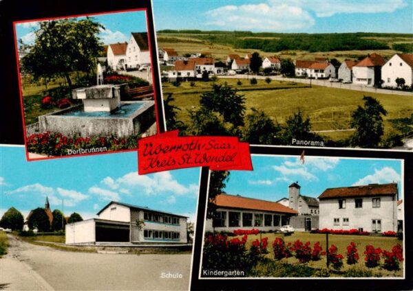 ueberroth Saar Tholey Theley Dorfbrunnen Panorama Schule Kindergarten
