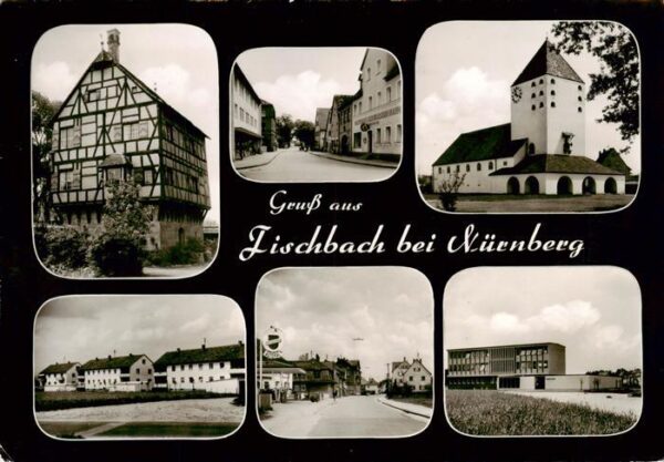 Fischbach Nuernberg Fachwerkhaus Ortspartien Kirche Schule