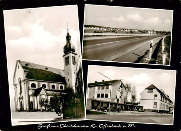 Obertshausen Kirche Ortszentrum Landstrasse