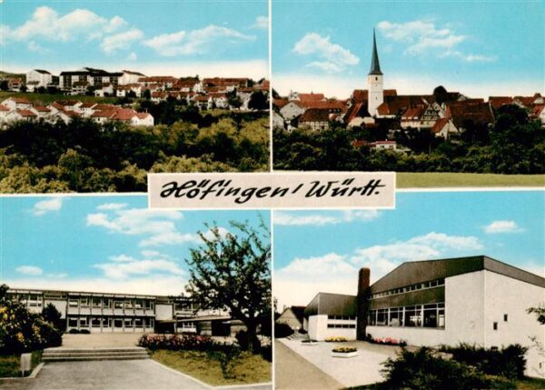 Hoefingen Leonberg BW Teilansichten Blick zur Kirche Schule
