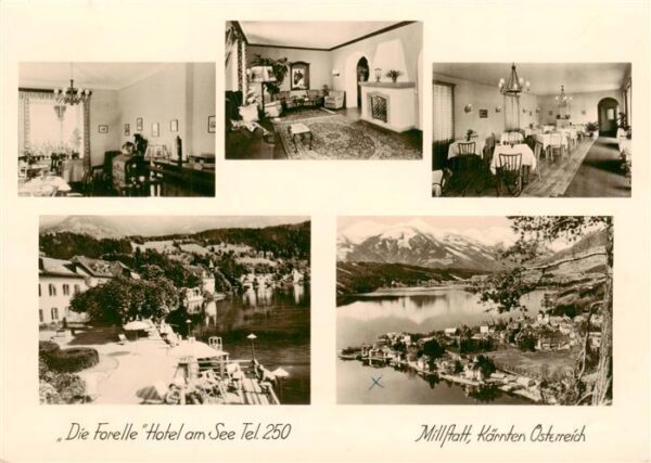 Millstatt Millstaettersee Kaernten AT Hotel am See Die Forelle Panorama Alpenbli