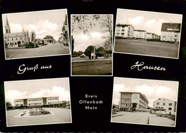 Hausen Hessen Offenbach Teilansichten Kirche Park