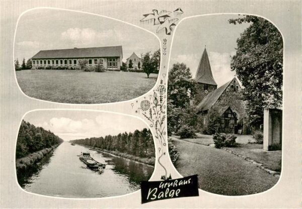 Balge Kirche Schule Kanal Binnenschiffahrt