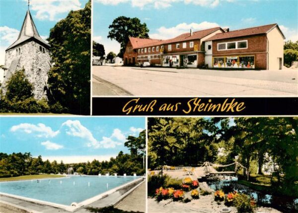 Steimbke Teilansichten Ladengeschaeft Parkanlagen Freibad