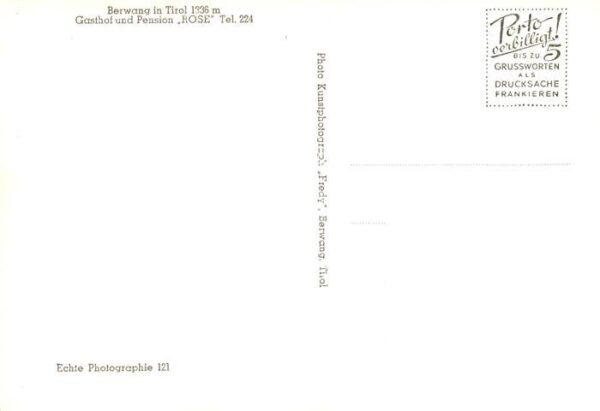 Berwang Tirol AT Gasthof Pension Rose – Bild 2