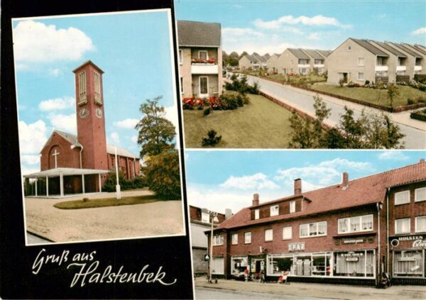 Halstenbek Holstein Kirche Wohnsiedlung Spar-Markt Ladengeschaefte