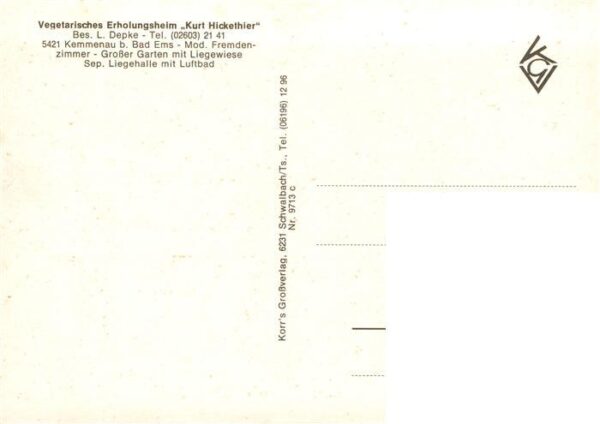 Kemmenau Vegetarisches Erholungsheim Kurt Hickethier Landschaftspanorama – Bild 2