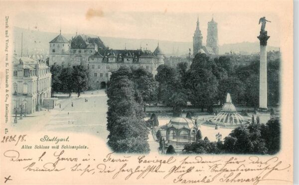 Stuttgart Altes Schloss mit Schlossplatz