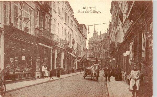 Charleroi  Belgie Rue du College Feldpost