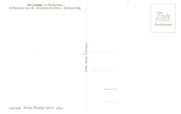 Lindau  Bodensee Stiftsplatz mit St Stephanskirche und Stiftskirche – Bild 2