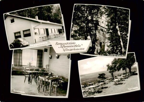 Winzerhausen Berggaststaette Wunnenstein Aussichtsturm Gastraum Terrasse