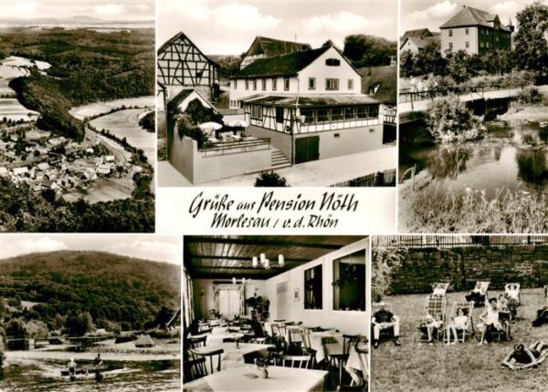 Morlesau Hammelburg Unterfranken Hotel Pension Noeth Panorama Gastraum Liegewies