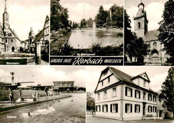 Korbach Stechbahn Im Stadtgarten Kilianskirche Freibad Jugendherberge