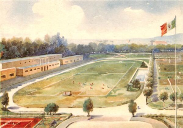 Caserta Vecchia IT R. Accademia Aeronautica Campo sportivo Kuenstlerkarte