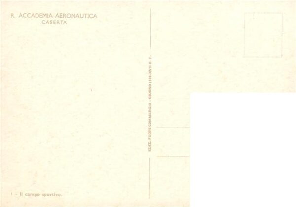 Caserta Vecchia IT R. Accademia Aeronautica Campo sportivo Kuenstlerkarte – Bild 2