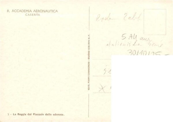 Caserta Vecchia IT R. Accademia Aeronautica La Reggia Piazzale delle adunate Kue – Bild 2