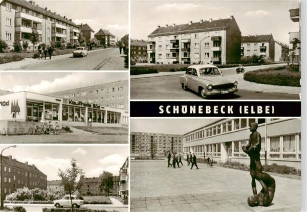 Schoenebeck Elbe Krausestrasse Kaufhalle Johannes-R-Becher-Strasse Plytechnische