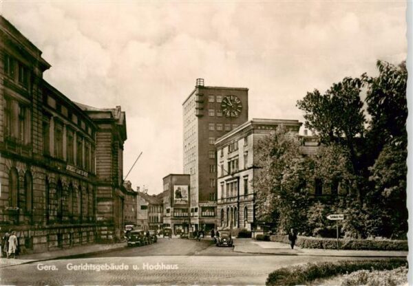 Gera Gerichtsgebaeude und Hochhaus
