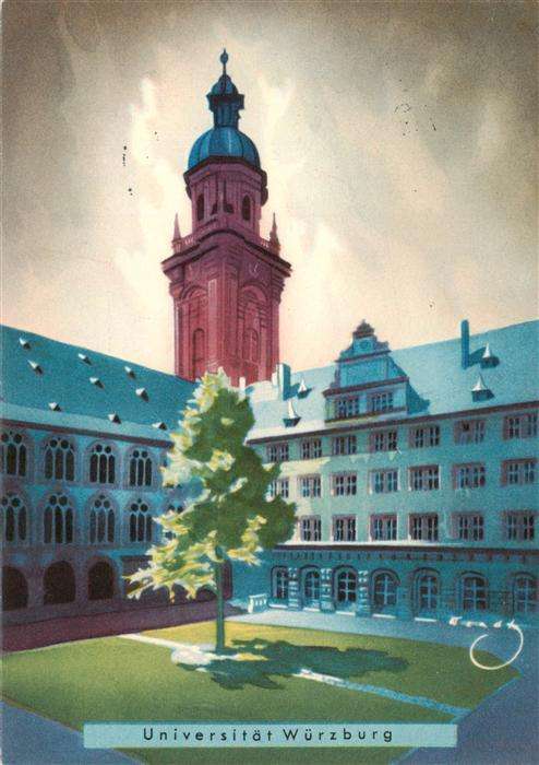 Wuerzburg Bayern Universitaet Kuenstlerkarte