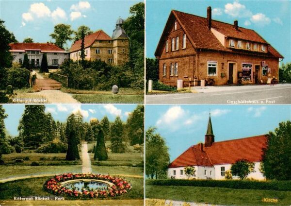 Muckum Rittergut Boeckel Geschaeftshaus und Post Park Kirche