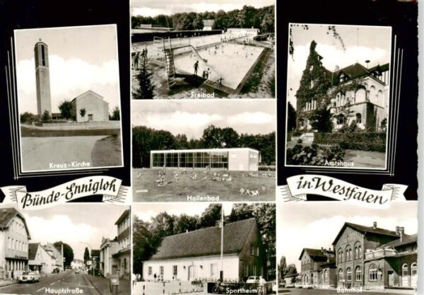 Ennigloh Buende Kreuz Kirche Freibad Hallenbad Amtshaus Hauptstrasse Sportheim B