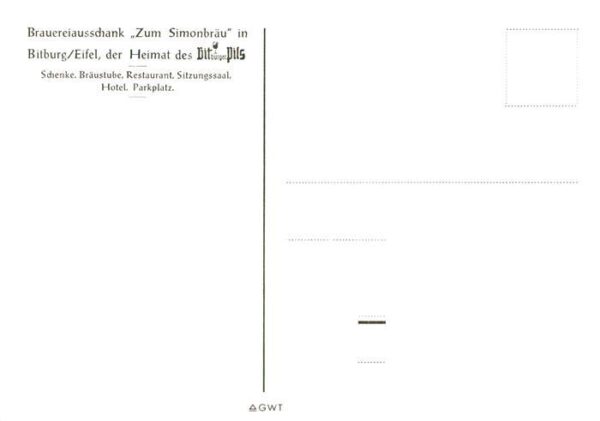 Bitburg Brauereiausschank Zum Simonbraeu Braeustube Illustration – Bild 2