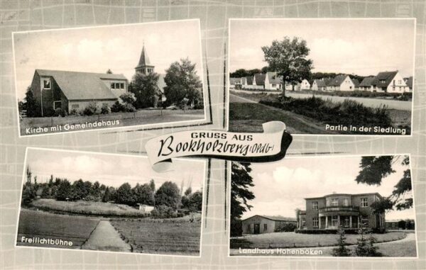 Bookholzberg Ganderkesee Kirche mit Gemeindehaus Siedlung Freilichtbuehne Landha