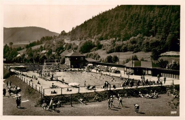 Leutenberg Thueringen Schwimmbad im Ilmtal Feldpost