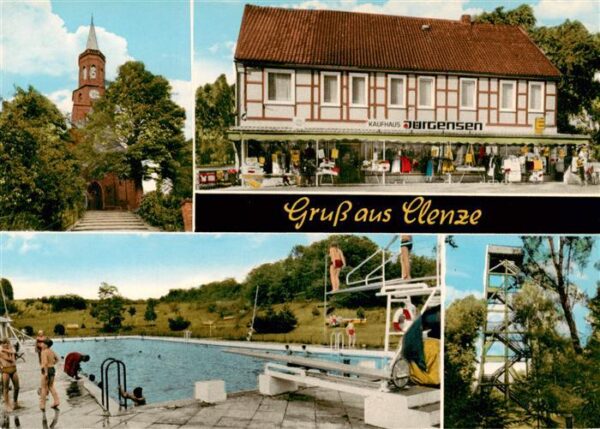 Clenze Kirche Kaufhaus Freibad Aussichtsturm