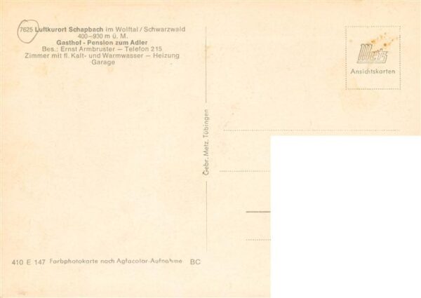 Schapbach Gasthof Pension zum Adler – Bild 2