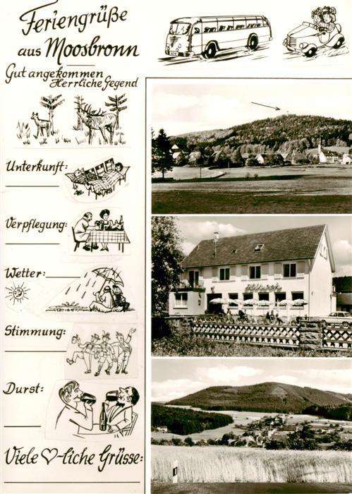 Moosbronn Gaggenau Gasthaus Pension zum Hirsch Landschaftspanorama Schwarzwald K