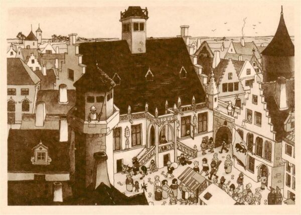Damme-lez-Bruges Im Stadtzentrum Kuenstlerkarte Chicago Worlds Fair Picturesque