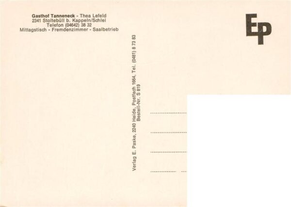 Stoltebuell Gasthof Tanneneck Restaurant Landkarte – Bild 2