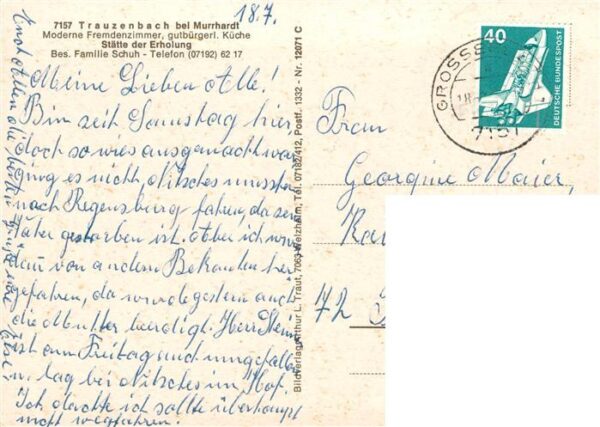 Trauzenbach Grosserlach Gasthof Pension zum Waldblick Ortsansicht Eichhoernchen – Bild 2