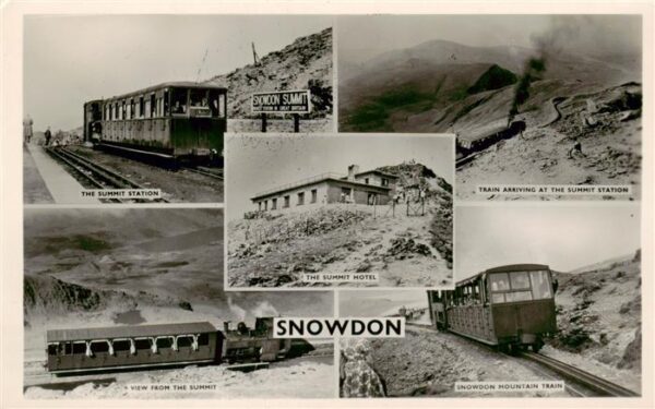 Snowdon Wales UK The Summit Station Train Arryin at the Summit Station The Summi