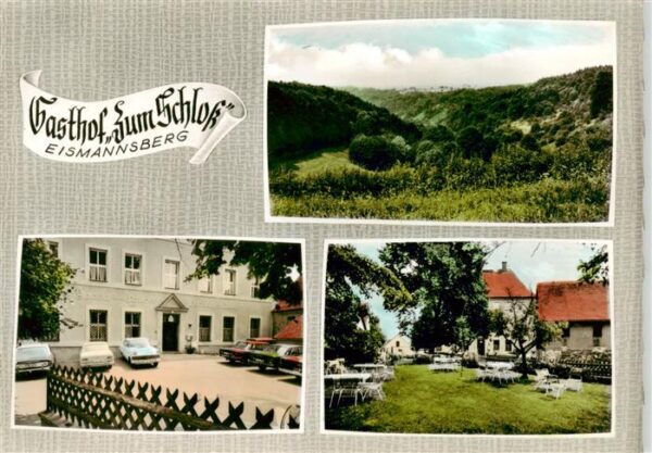 Eismannsberg Mittelfranken Gasthof zum Schloss Gartenterrasse Panorama