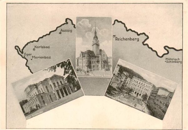 Marianske Lazne Marienbad CZ Schillerplatz Maehr. Schoenberg Rathaus Eger Stadtt