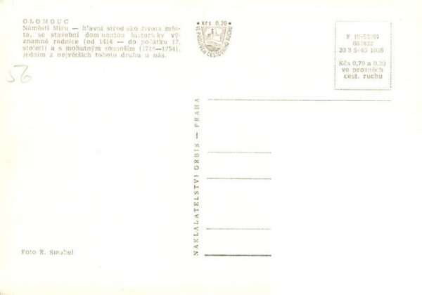 Olomouc Olmuetz CZ Namesti Miru Platz Rathaus Dreifaltigkeitssaeule – Bild 2