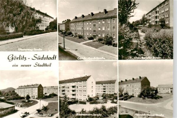 Goerlitz  Sachsen Suedstadt Strassenpartien Wohnsiedlungen