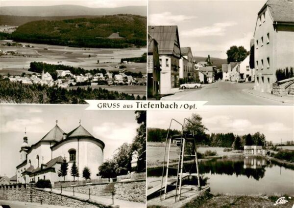Tiefenbach Oberpfalz Panorama Dorfstrasse Badesee Kirche