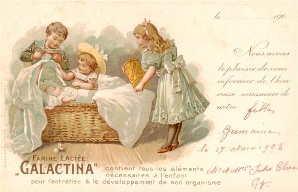 Werbung Reklame Farine Lactee GALACTINA Litho