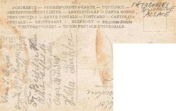 Metzgerei Fleischerei Schlachterei Boucherie Bouchetwe Alsace – Bild 2
